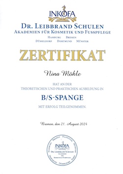 Zertifikat Spange